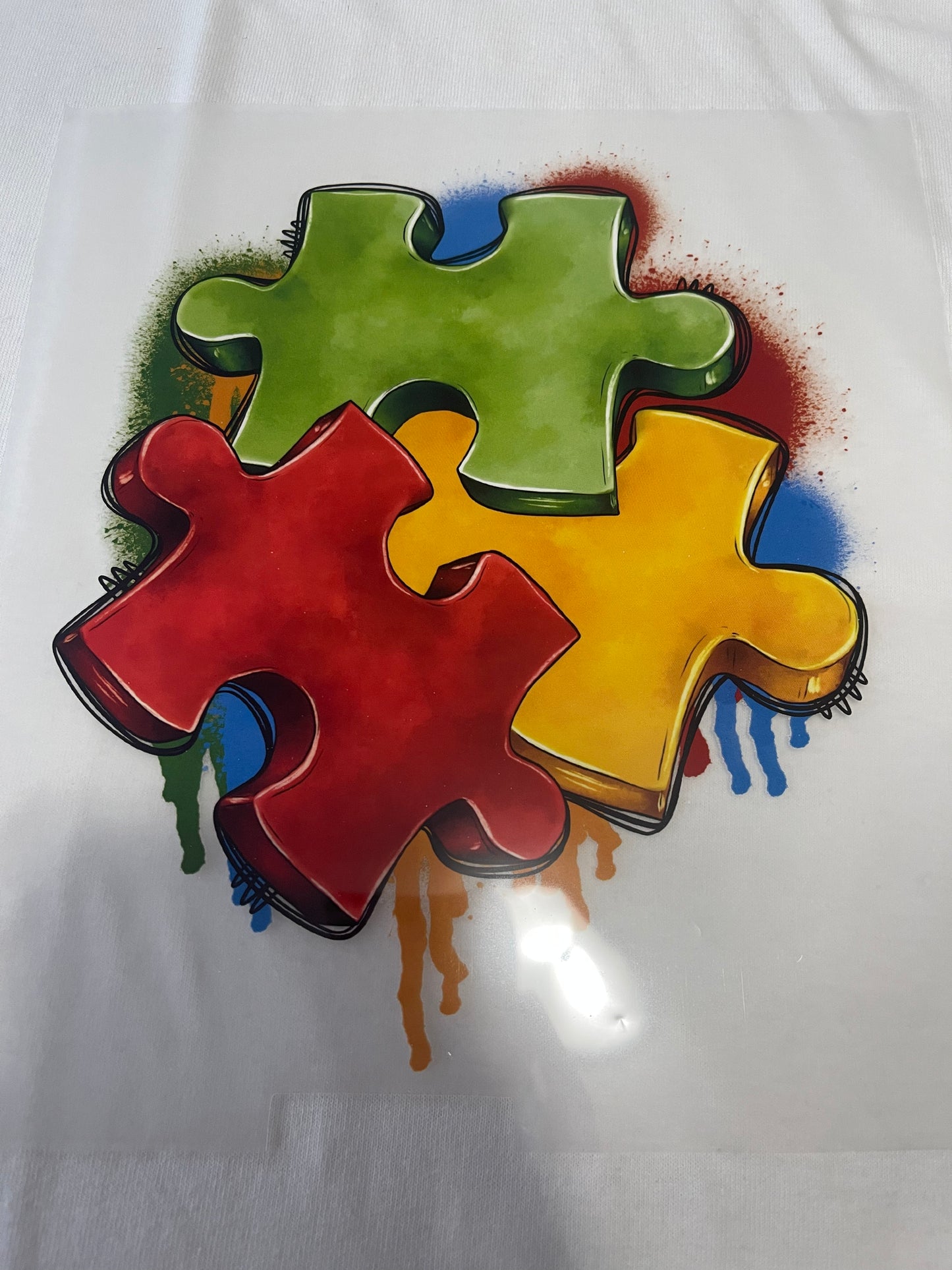 Puzzle Pieces-Dtf T-shirt Design