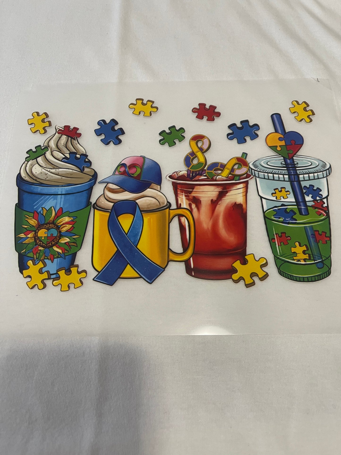 Coffee Autism-Dtf T-shirt Design