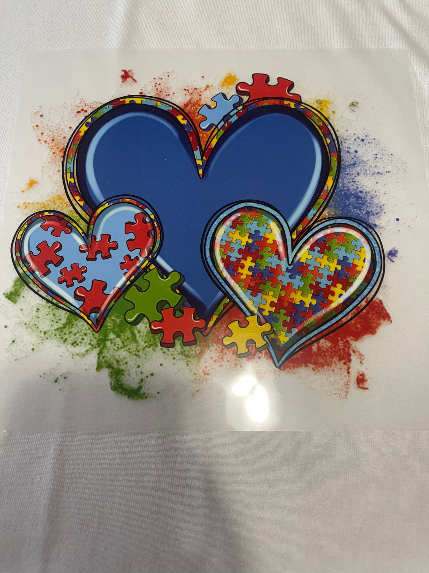 Autism Heart-Dtf T-shirt Design