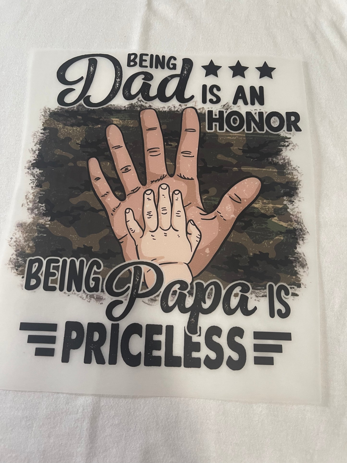 Being Dad Being Papa Is Priceless-Dtf T-shirt Design