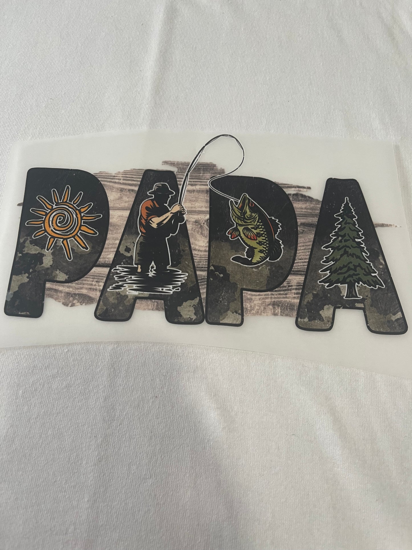 Papa Fishing-Dtf T-shirt Design