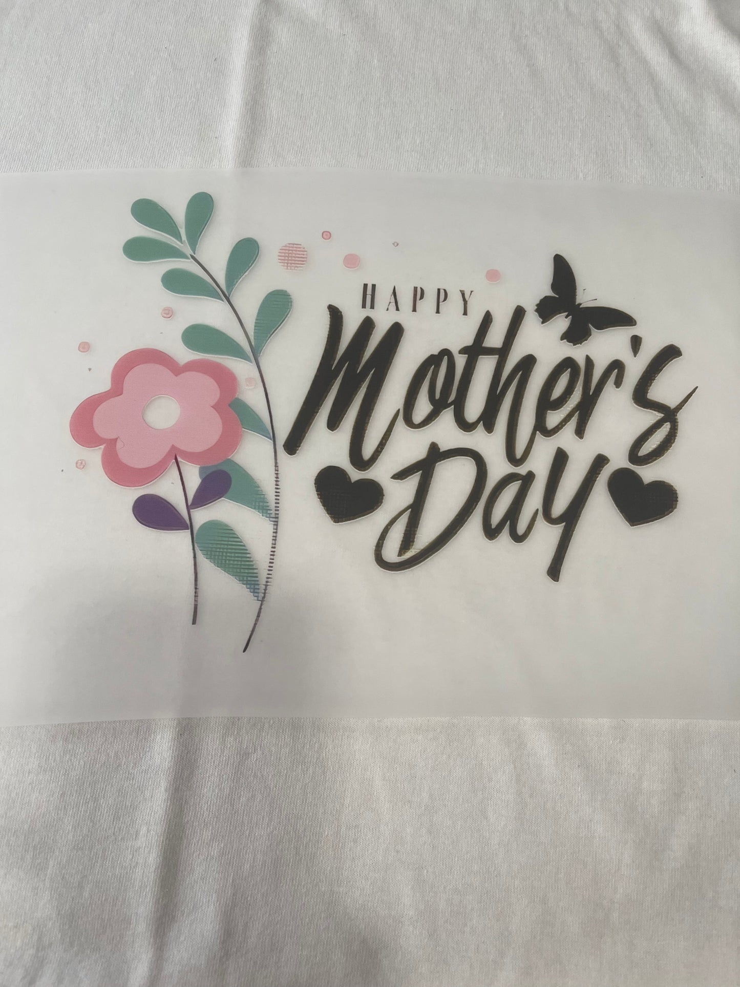 Mother's Day Pink Flower-Dtf T-shirt Design