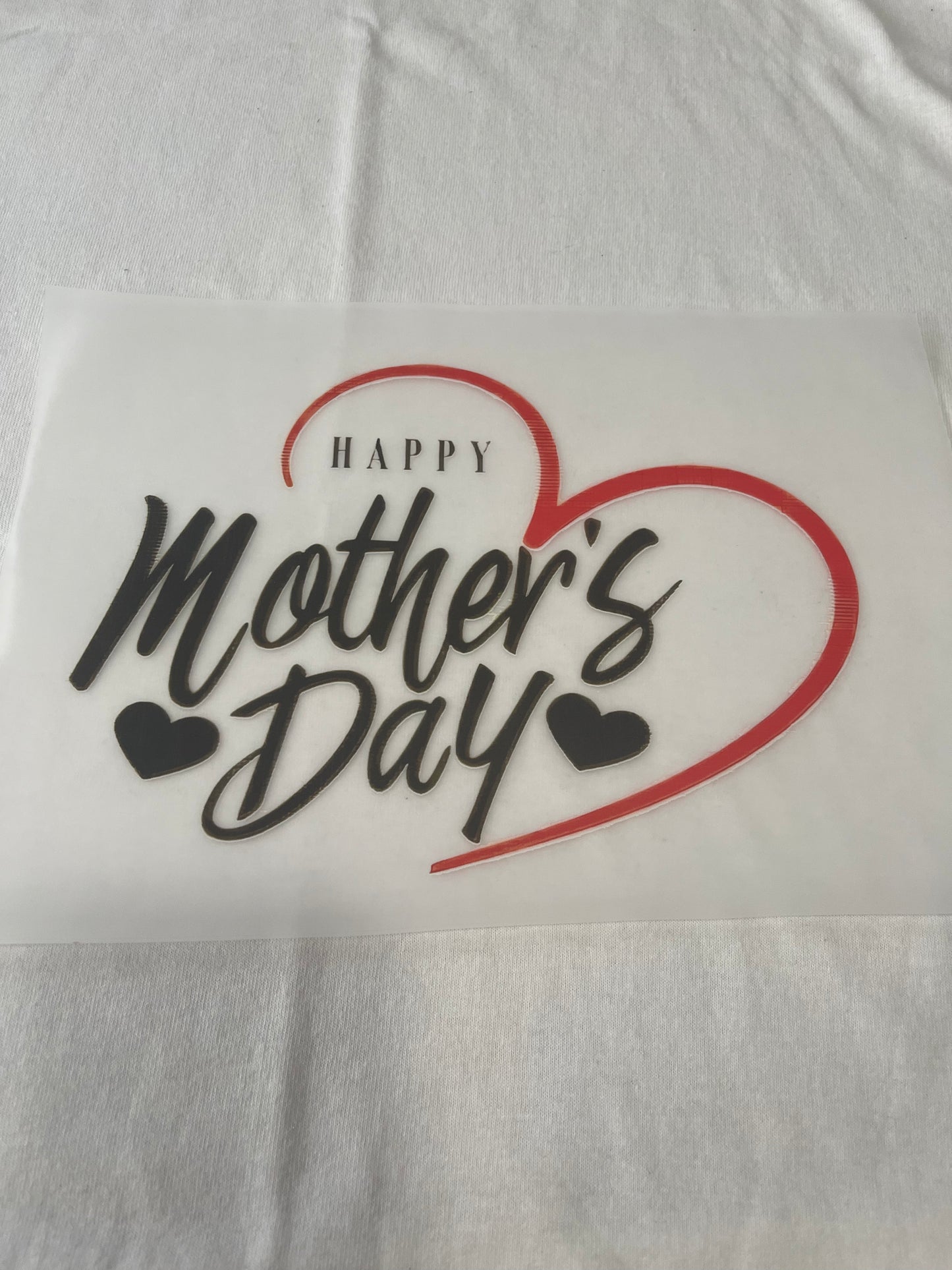 Mother's Day Red Heart-Dtf T-shirt Design