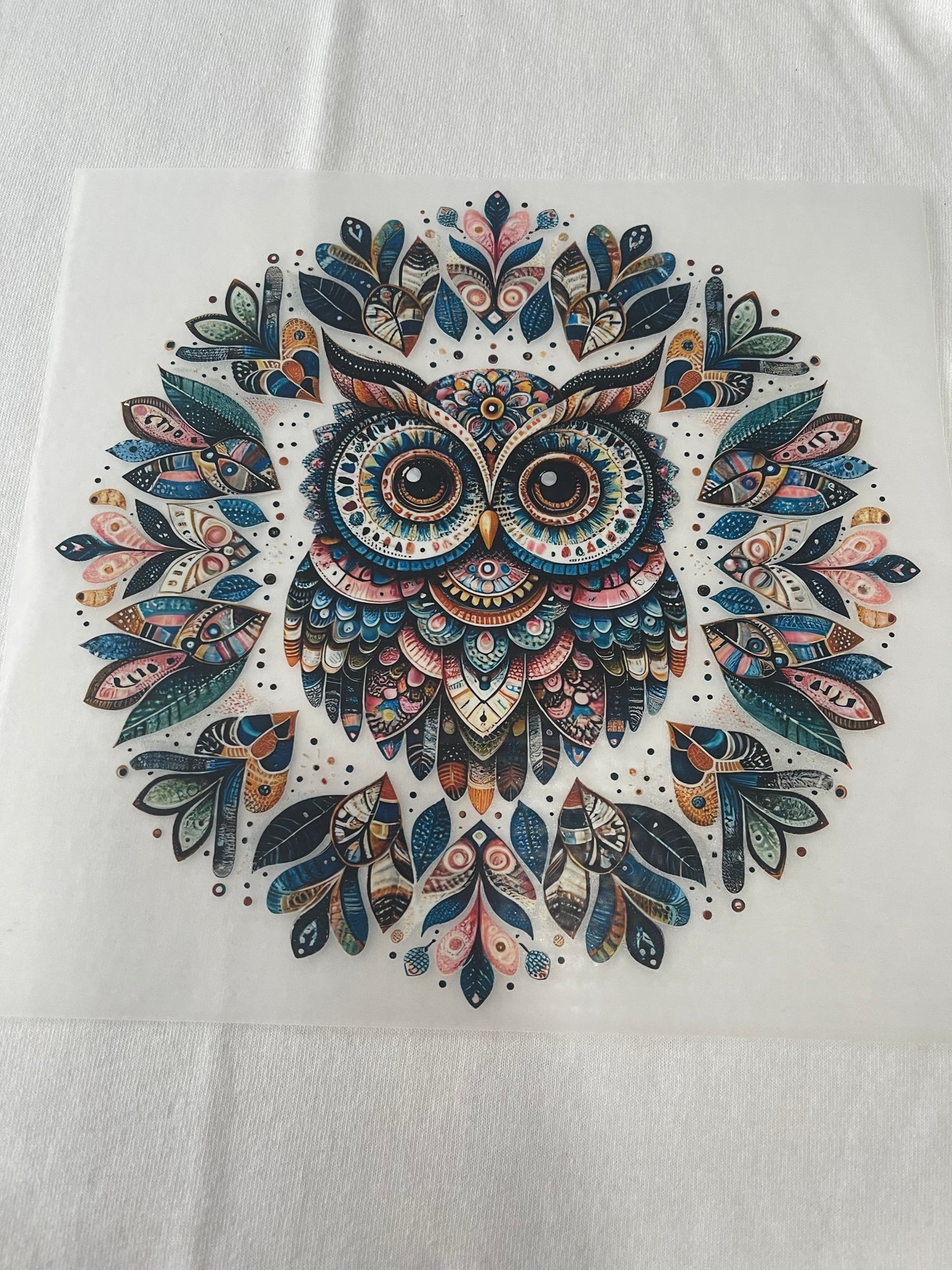 Midnight Mandala Owl-Dtf T-shirt Design