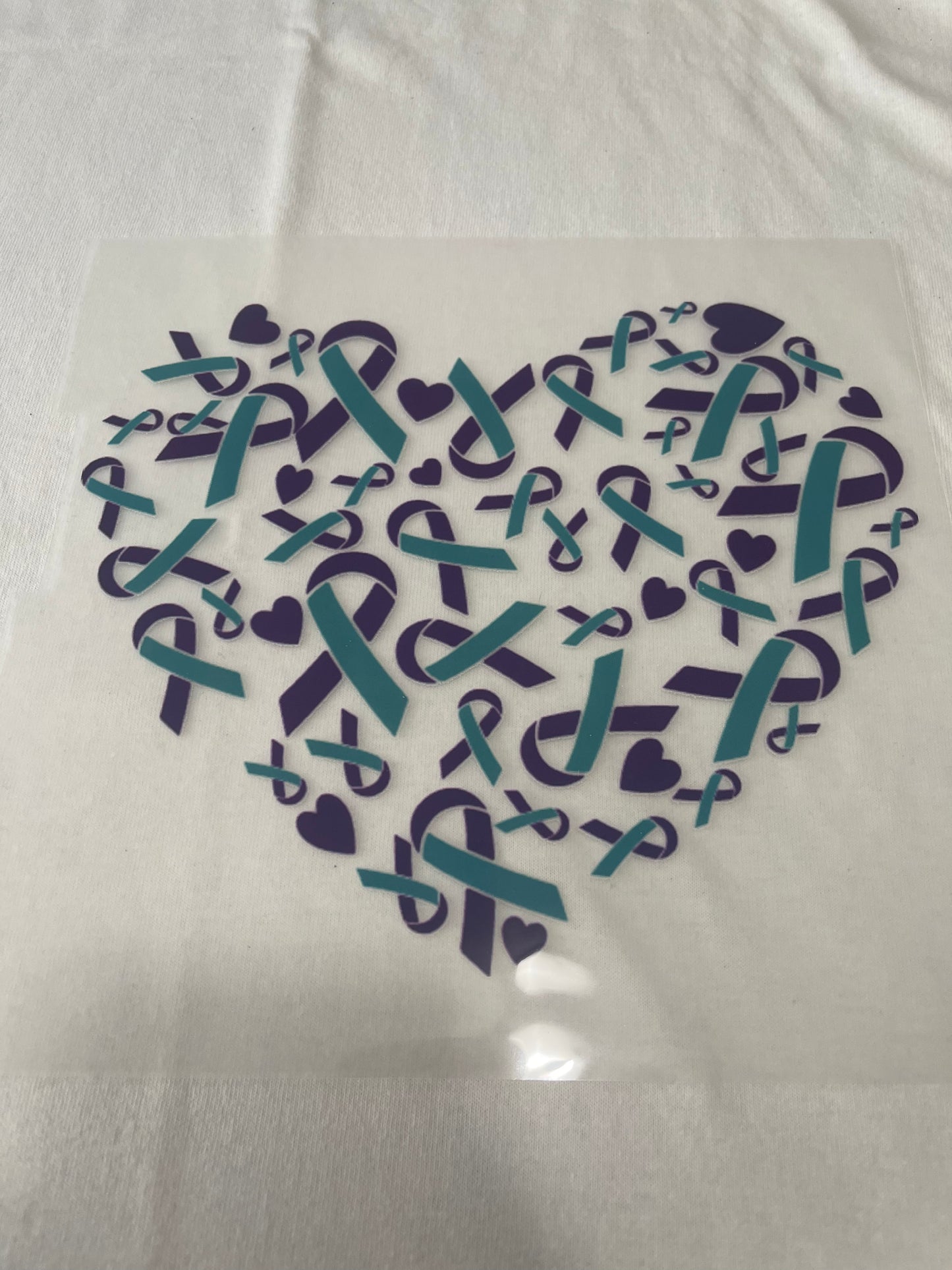 Ribbon Heart Suicide Awareness-Dtf T-shirt Design
