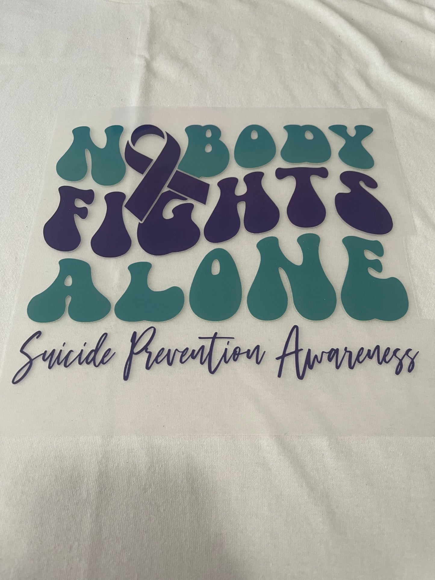Nobody Fights Alone Suicide Awareness-Dtf T-shirt Design
