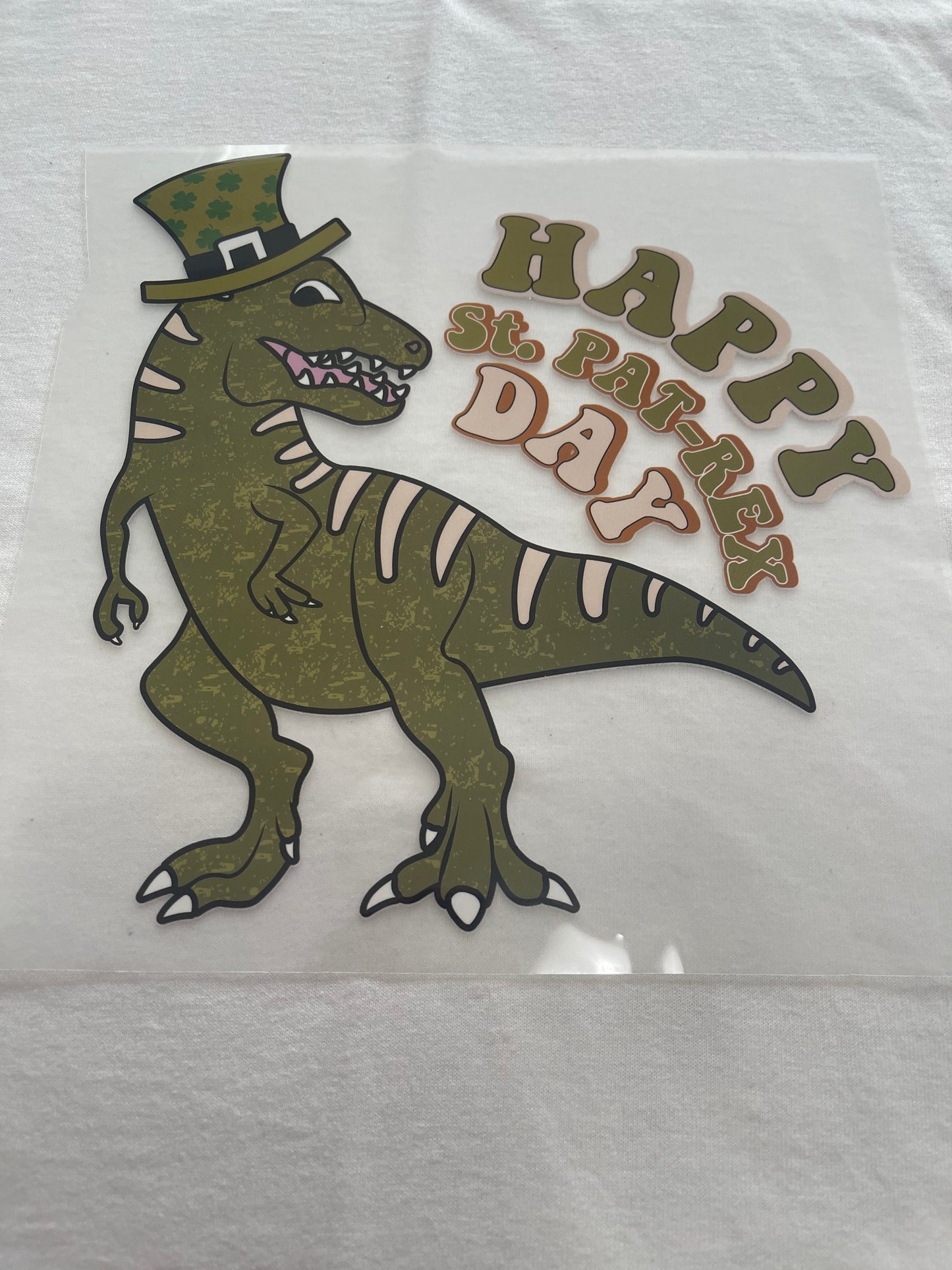 St. Patrick's Dino-Dtf T-shirt Design