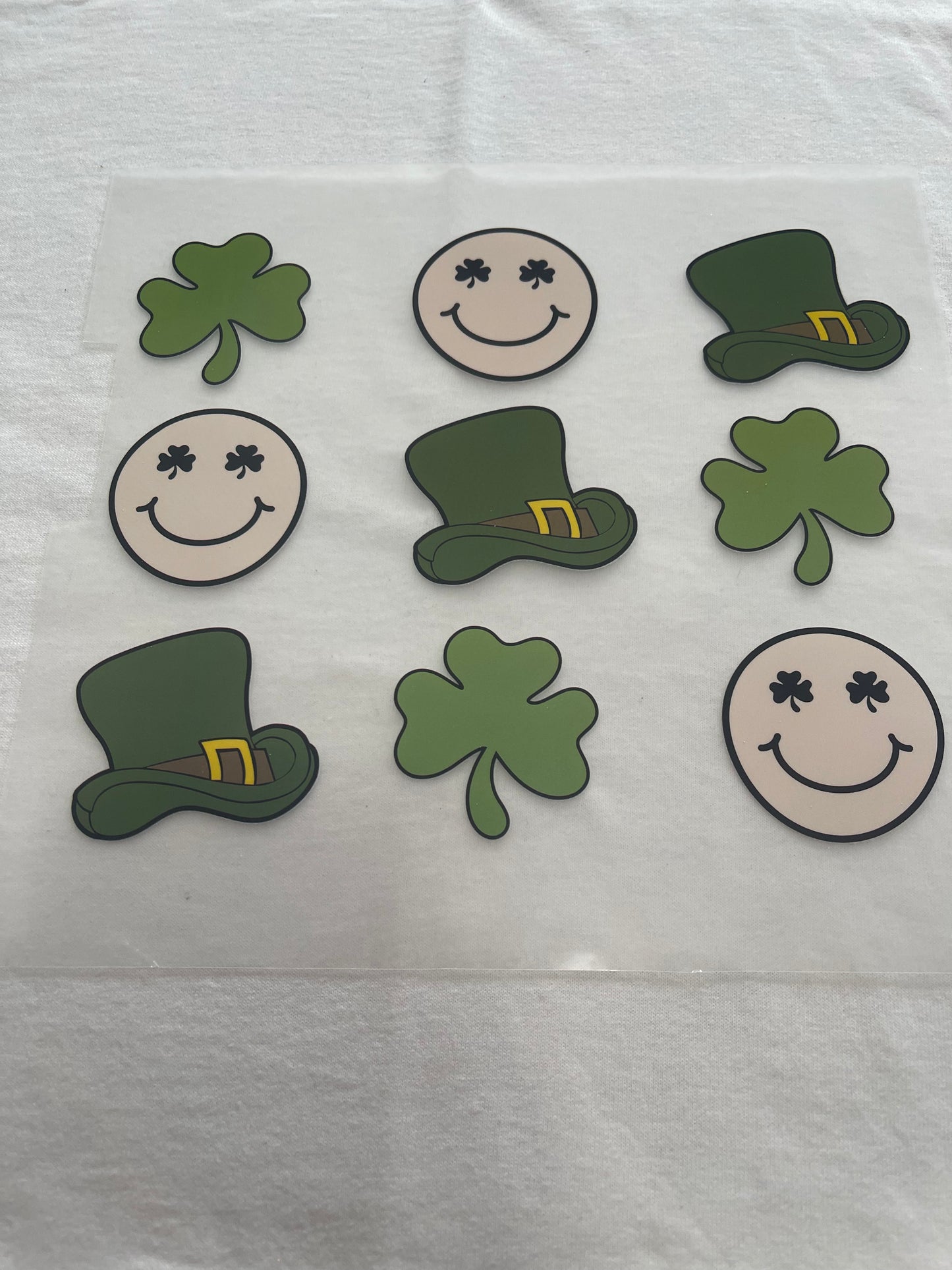 Smiley Faces St. Patrick's-Dtf T-shirt Design