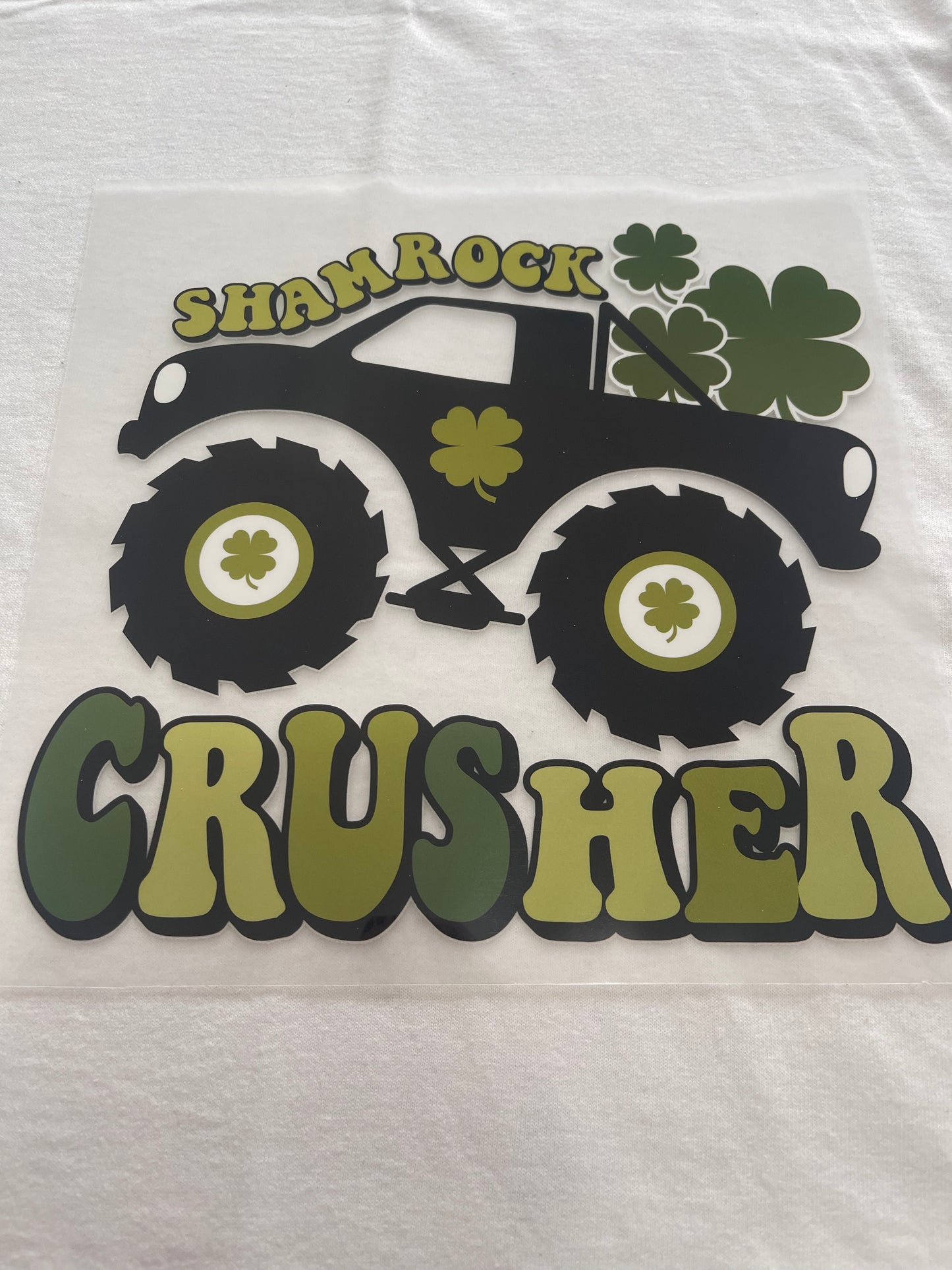 Shamrock Crusher St. Patrick's-Dtf T-shirt Design